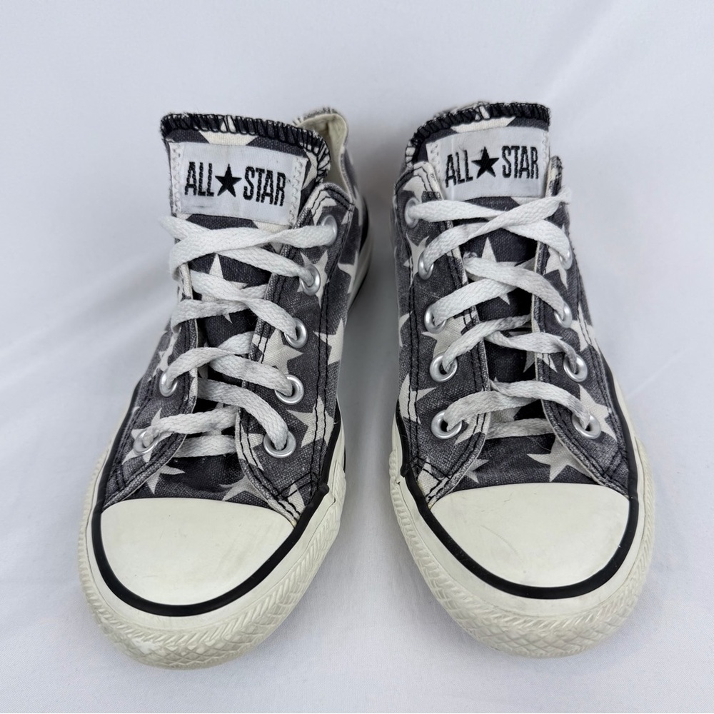 Converse All Star Low Top Sneakers - Navy and White Star Print